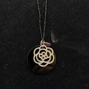Silver Crystal Large Pendant Necklace